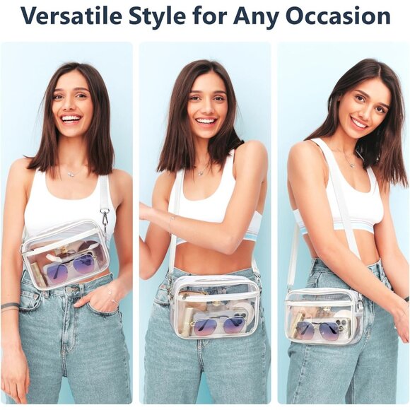 Clear Bag for Stadium Events - Clear Purses for Women Stadium Crossbody Concert - Picture 7 of 9
